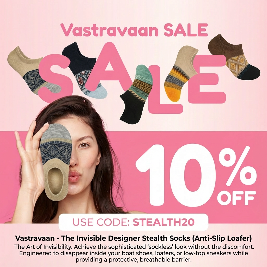 The Invisible Designer Stealth Socks (Anti-Slip Loafer)