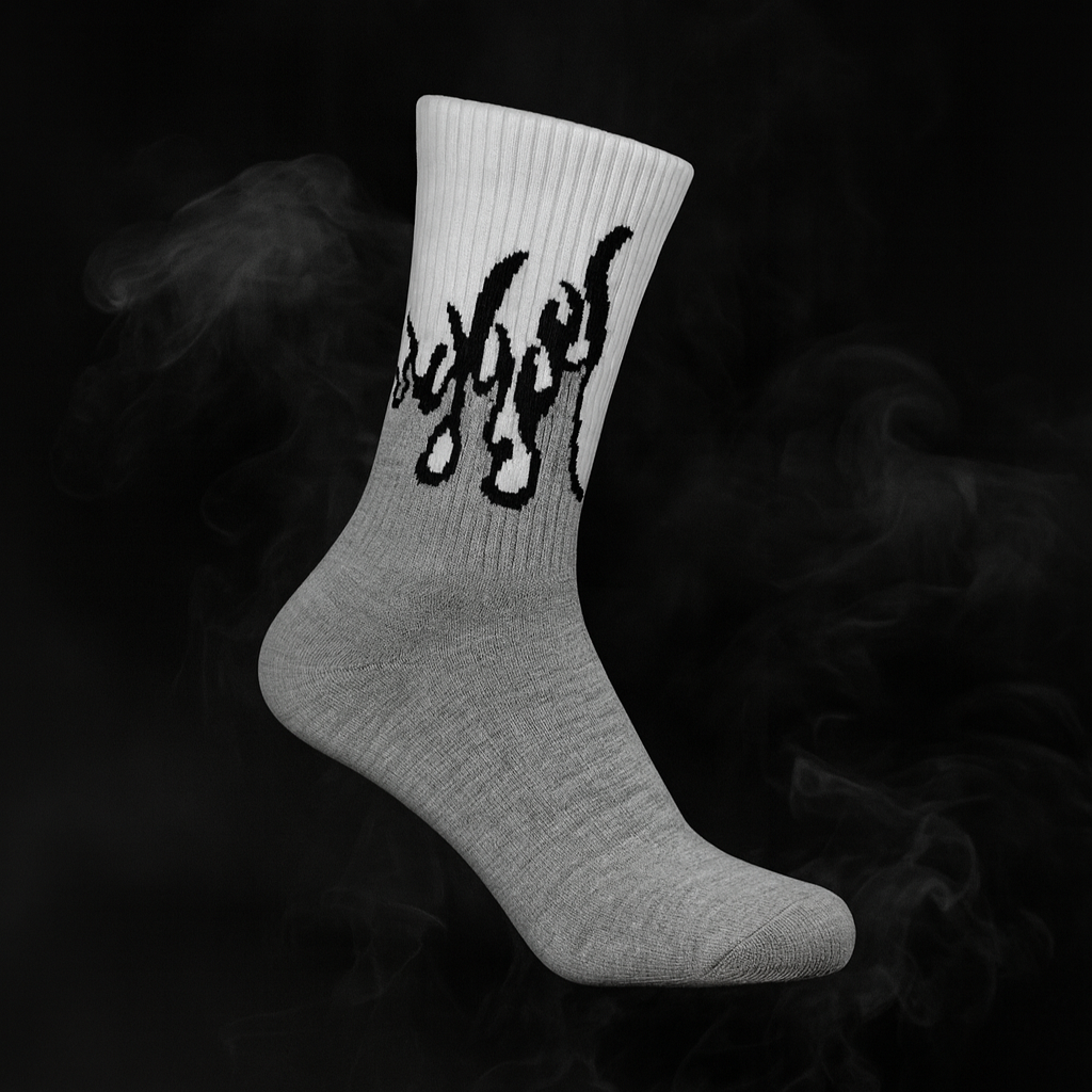 Inferno Blaze Crew Socks | Streetwear Flame Design