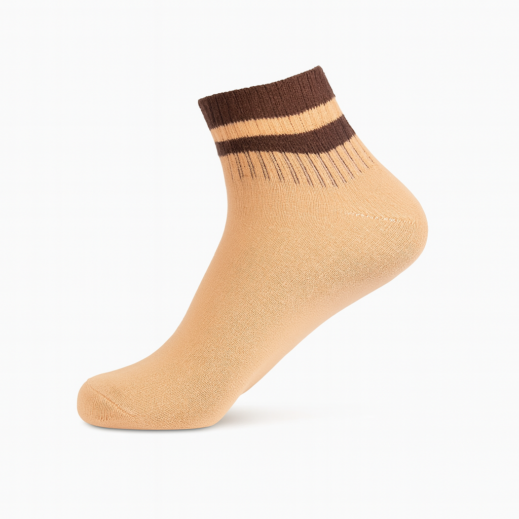 ComfortStripe™ 6-Pack Ankle Socks – Ultra-Soft, Breathable, Retro Athletic Look