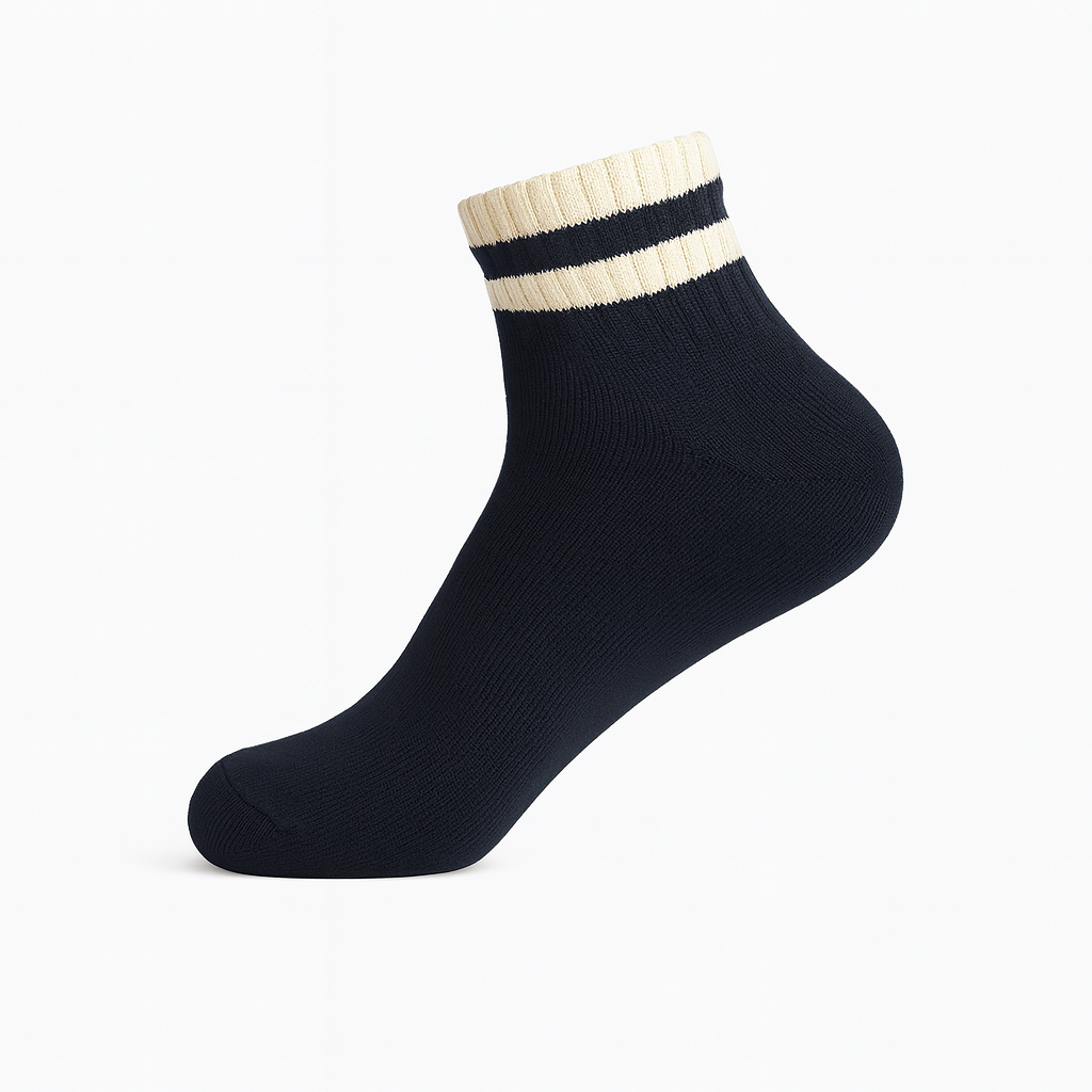 ComfortStripe™ 6-Pack Ankle Socks – Ultra-Soft, Breathable, Retro Athletic Look